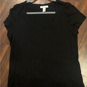 White House Black Market solid black tee. size XL